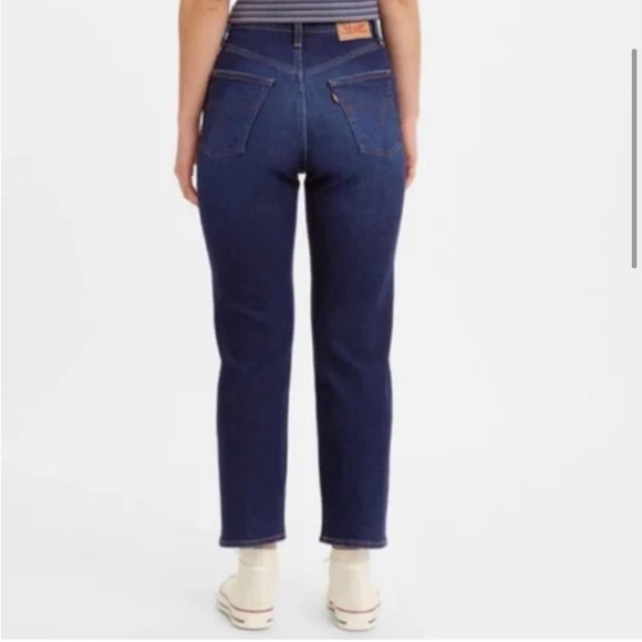 Levi’s Ribcage Straight Ankle Jeans Distressed 27 - Picture 3 of 13